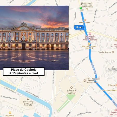 Le St Honore - Appartement Toulouse Centre Avec Chambre & Parking Exterior foto